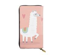 ESNAIUVCD Alpacas Print Genuine Leather Women's,Men's Wallets,Multi-Functionclutch Purse,Zip Around Large Travel â€‹Mobile Phone Long â€‹Money Purses