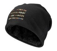 ESNAIUVCD Art Guitar Pattern Print Waffle Knit Winter Beanie â€“ Warm Hats for Men,Lined Stretchy Winter Hats Soft Cuffed Warm Wooly Hat Black