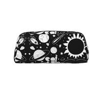 ESNAIUVCD Astronaut Print Pencil Bag Zipper Large Pencil Bag Work Travel - Multifunctional Pencil Case,Makeup Bag