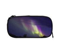 ESNAIUVCD Aurora Polaris Print Zipper Large Pencil Case,Durable Stationery Pencilcase Bag,Multifunctional Pencilcase Bag Penbag for School College Office Adult Girls and Boys