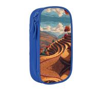 ESNAIUVCD Autumn Rice Fields Print Pencil Case Coin Key Card Bag Purse Large Pen Pouch for Kids Boys School Office