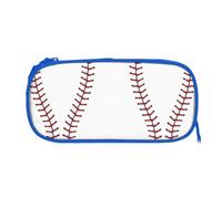 ESNAIUVCD Baseball Lace Print Zipper Large Pencil Case,Durable Stationery Pencilcase Bag,Multifunctional Pencilcase Bag Penbag for School College Office Adult Girls and Boys