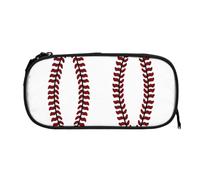 ESNAIUVCD Baseball Softball Laces Print Zipper Large Pencil Case,Durable Stationery Pencilcase Bag,Multifunctional Pencilcase Bag Penbag for School College Office Adult Girls and Boys