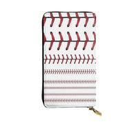 ESNAIUVCD Baseball Softball Red Laces Print Genuine Leather Women's,Men's Wallets,Multi-Functionclutch Purse,Zip Around Large Travel ​Mobile Phone Long ​Money Purses