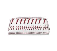 ESNAIUVCD Baseball Softball Red Laces Print Pencil Bag Zipper Large Pencil Bag Work Travel - Multifunctional Pencil Case,Makeup Bag