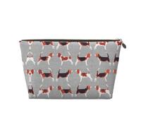 ESNAIUVCD Beagle Patterns Print Travel Makeup Bag Organizer Leather - Travel Toiletry Bag for Women & Men, Organizing Pouches for Purse with Zipper