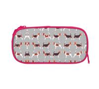 ESNAIUVCD Beagle Patterns Print Zipper Large Pencil Case,Durable Stationery Pencilcase Bag,Multifunctional Pencilcase Bag Penbag for School College Office Adult Girls and Boys