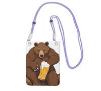 ESNAIUVCD Bear Working Print Carry A Mobile Phone Bag Diagonally,Crossbody Bag,Suitable for Carrying Mobile Phone Change, Etc