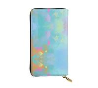 ESNAIUVCD Beautiful Abstract Background Print Genuine Leather Women's,Men's Wallets,Multi-Functionclutch Purse,Zip Around Large Travel â€‹Mobile Phone Long â€‹Money Purses