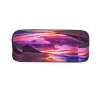 ESNAIUVCD Beautiful Beach Sunset Print Pencil Case for Kids,School Pen Bags Large Capacity Pencil Elementary School Pen Case Children Stationery Bags