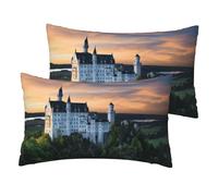 ESNAIUVCD Beautiful Dusk Print Double Sided Rectangular Cushion Cover,Pillow Cases Breathable Pillow Cover For Hotel Home Bed Decorative(2pcs)