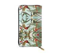ESNAIUVCD Beautiful Hummingbirds Print Genuine Leather Women's,Men's Wallets,Multi-Functionclutch Purse,Zip Around Large Travel â€‹Mobile Phone Long â€‹Money Purses