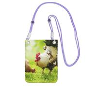 ESNAIUVCD Beautiful Rooster Hen Print Carry A Mobile Phone Bag Diagonally,Crossbody Bag,Suitable For Carrying Mobile Phone Change, Etc