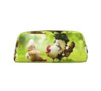 ESNAIUVCD Beautiful Rooster Hen Print Pencil Bag Zipper Large Pencil Bag Work Travel - Multifunctional Pencil Case,Makeup Bag