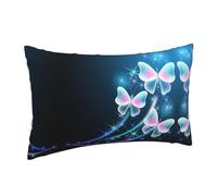ESNAIUVCD Beautiful Three Butterfly Print Double Sided Rectangular Cushion Cover,Pillow Cases Breathable Pillow Cover For Hotel Home Bed Decorative(2pcs)