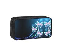 ESNAIUVCD Beautiful Three Butterfly Print Pencil Case for Boys Girls Secondary School Pen Holder for Kids Girls Pen Pouch Pencil Bag Office College Stationery