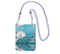 ESNAIUVCD Big Fish Print Carry A Mobile Phone Bag Diagonally,Crossbody Bag,Suitable For Carrying Mobile Phone Change, Etc