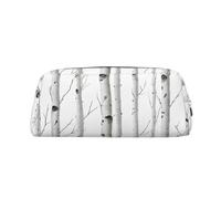 ESNAIUVCD Birch Tree Print Pencil Bag Zipper Large Pencil Bag Work Travel - Multifunctional Pencil Case,Makeup Bag