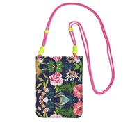 ESNAIUVCD Birds And Flowers Print Carry A Mobile Phone Bag Diagonally,Crossbody Bag,Suitable For Carrying Mobile Phone Change, Etc
