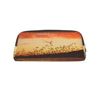 ESNAIUVCD Birds at Sunset Print Pencil Bag Zipper Large Pencil Bag Work Travel - Multifunctional Pencil Case,Makeup Bag