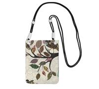 ESNAIUVCD Birds On Branches Print Carry A Mobile Phone Bag Diagonally,Crossbody Bag,Suitable For Carrying Mobile Phone Change, Etc