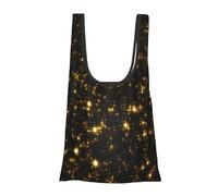ESNAIUVCD Black And Gold Wallpaper Print Reusable, Foldable,Washable Grocery Bags Foldable In A Pouch Eco Tote Shopping Bag,Daily Shopping Loading