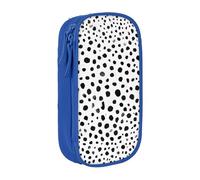 ESNAIUVCD Black and White Dot Print Pencil Case Coin Key Card Bag Purse Large Pen Pouch for Kids Boys School Office