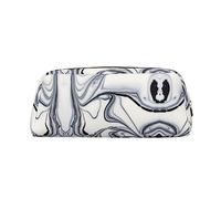 ESNAIUVCD Black and White Paint Mixed Print Pencil Bag Zipper Large Pencil Bag Work Travel - Multifunctional Pencil Case,Makeup Bag