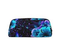 ESNAIUVCD Blue Butterfly Print Pencil Bag Zipper Large Pencil Bag Work Travel - Multifunctional Pencil Case,Makeup Bag