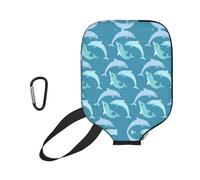 ESNAIUVCD Blue Marine Life Pattern Print