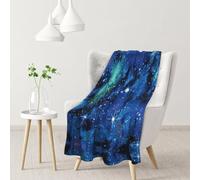 ESNAIUVCD Blue Universe Space Galaxy Print Soft Cozy Fleece Plush Warm Flannel Bedding Blanket For Girls Kids Adults Couch Travel 40x30inch(102x76cm)