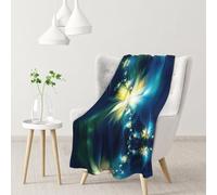 ESNAIUVCD Blue Yellow Flower Print Soft Cozy Fleece Plush Warm Flannel Bedding Blanket For Girls Kids Adults Couch Travel 40x30inch(102x76cm)