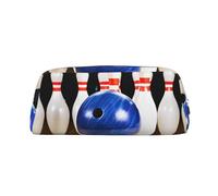 ESNAIUVCD Bowling Print Pencil Bag Zipper Large Pencil Bag Work Travel - Multifunctional Pencil Case,Makeup Bag