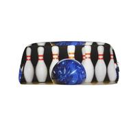 ESNAIUVCD Bowling Print Pencil Bag Zipper Large Pencil Bag Work Travel - Multifunctional Pencil Case,Makeup Bag