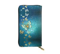 ESNAIUVCD Butterfly Print Genuine Leather Women's,Men's Wallets,Multi-Functionclutch Purse,Zip Around Large Travel â€‹Mobile Phone Long â€‹Money Purses