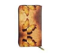 ESNAIUVCD Butterfly Print Genuine Leather Women's,Men's Wallets,Multi-Functionclutch Purse,Zip Around Large Travel â€‹Mobile Phone Long â€‹Money Purses
