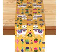 ESNAIUVCD Cartoon Alpaca Cute Animal Print 13x72 Inch Table Runner Table Cover Kitchen Dining Table Decoration For Indoor Outdoor Home Party Restaurant Supplies