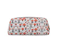 ESNAIUVCD Cartoon Mushrooms Print Pencil Bag Zipper Large Pencil Bag Work Travel - Multifunctional Pencil Case,Makeup Bag