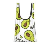 ESNAIUVCD Cartoon Pears Print Reusable, Foldable,Washable Grocery Bags Foldable In A Pouch Eco Tote Shopping Bag,Daily Shopping Loading