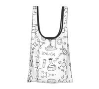 ESNAIUVCD Chemistry Print Print Reusable, Foldable,Washable Grocery Bags Foldable In A Pouch Eco Tote Shopping Bag,Daily Shopping Loading