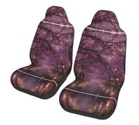 ESNAIUVCD Cherry Blossom Rain Print Car Seat Cover, Auto Seat Protector Front Seat Cover Set, Suv/Truck/Van/Car Universal Seat Covers(2pcs)