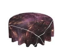 ESNAIUVCD Cherry Blossom Rain print Round Tablecloth Waterproof Washable Wipeable Resistant Polyester Circular Table Cover for Dining Room Kitchen Indoor Outside 60"