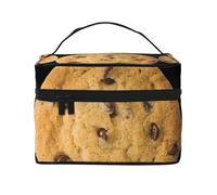 ESNAIUVCD Chocolate Cookie Print Toiletry Bag Large Cosmetic Bag Travel Makeup Bag Organizer for Women
