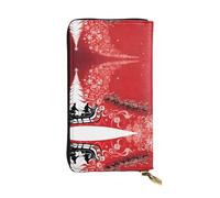 ESNAIUVCD Christmas Magic Print Genuine Leather Women's,Men's Wallets,Multi-Functionclutch Purse,Zip Around Large Travel â€‹Mobile Phone Long â€‹Money Purses