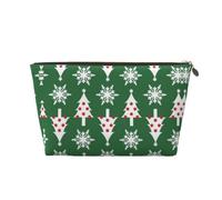 ESNAIUVCD Christmas Tree Pattern Print Travel Makeup Bag Organizer Leather - Travel Toiletry Bag for Women & Men, Organizing Pouches for Purse with Zipper