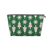 ESNAIUVCD Christmas Tree Pattern Print Travel Makeup Bag Organizer Leather - Travel Toiletry Bag for Women & Men, Organizing Pouches for Purse with Zipper