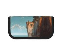 ESNAIUVCD Cliff Print Pencil Case Big Capacity Pencil Bag Makeup Pouch Durable Students Stationery with Double Zipper for School/Office