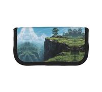 ESNAIUVCD Cliff Print Pencil Case Big Capacity Pencil Bag Makeup Pouch Durable Students Stationery with Double Zipper for School/Office