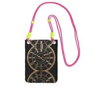 ESNAIUVCD Clock Gear Print Carry A Mobile Phone Bag Diagonally,Crossbody Bag,Suitable for Carrying Mobile Phone Change, Etc