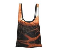 ESNAIUVCD Cobwebs With A Spider Print Reusable, Foldable,Washable Grocery Bags Foldable In A Pouch Eco Tote Shopping Bag,Daily Shopping Loading